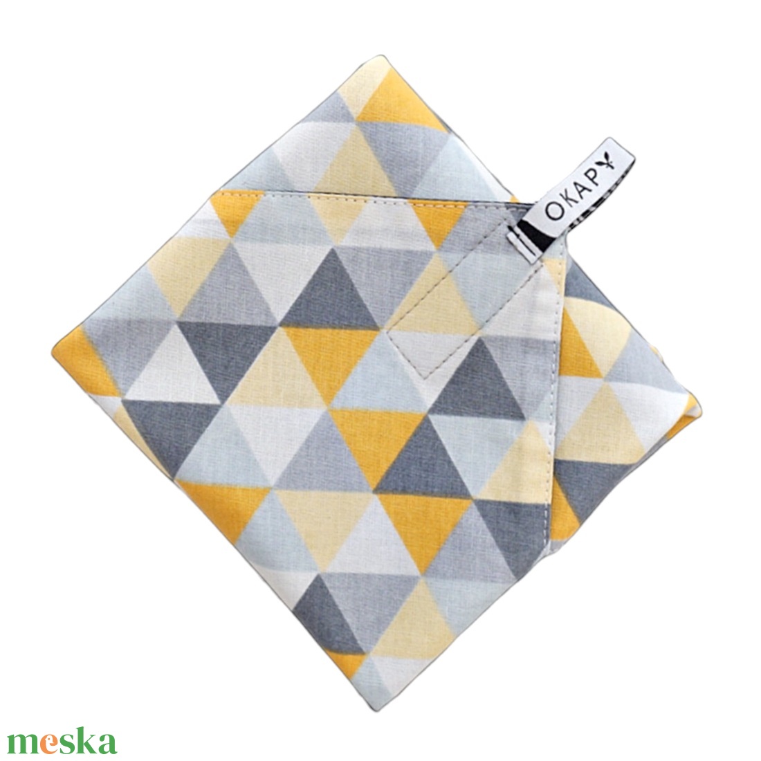 Újraszalvéta, szendvics csomagoló - geometria háromszöges, 28 cm nagy méret - táska & tok - uzsonna- & ebéd tartó - szendvics csomagoló - Meska.hu