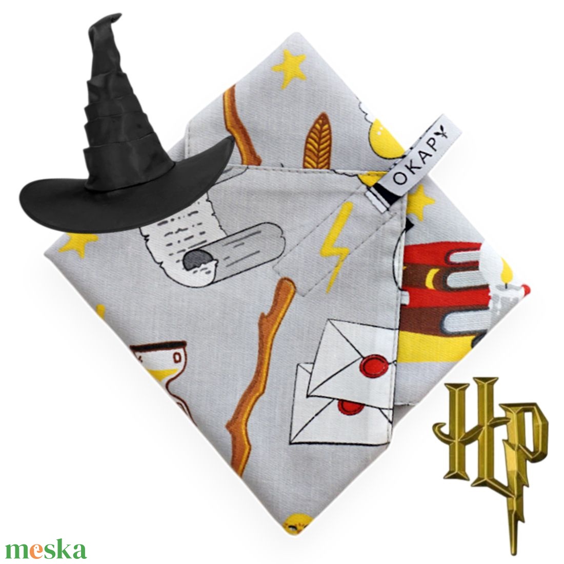 Újraszalvéta, szendvics csomagoló - Harry Potter, 28 cm nagy méret - táska & tok - uzsonna- & ebéd tartó - szendvics csomagoló - Meska.hu