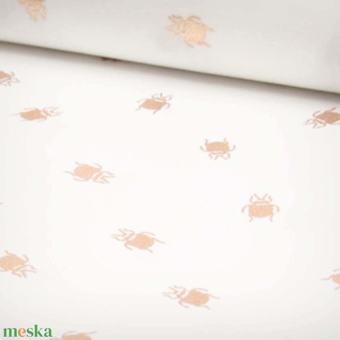 Női textilzsebkendő - arany bogaras, pamut - 20 cm kis méret, 3 db / szett - szépségápolás - textil zsebkendő - Meska.hu