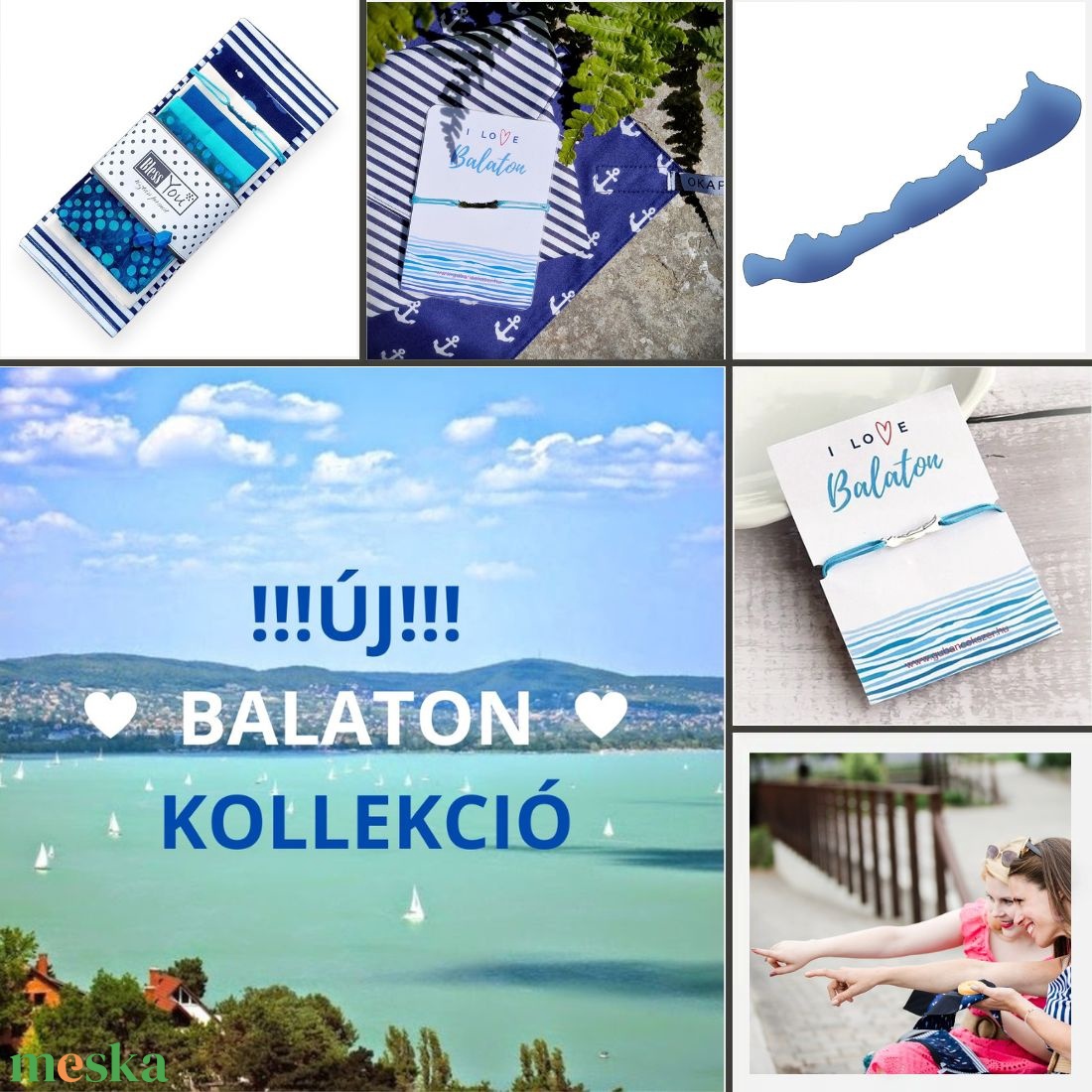 BALATON MAXI szett - 1 csomag textilzsebkendő / szalvéta (6 db) + 2 db újraszalvéta + 1 újratasak + 1 vízálló bag + AJÁN - táska & tok - uzsonna- & ebéd tartó - szendvics csomagoló - Meska.hu