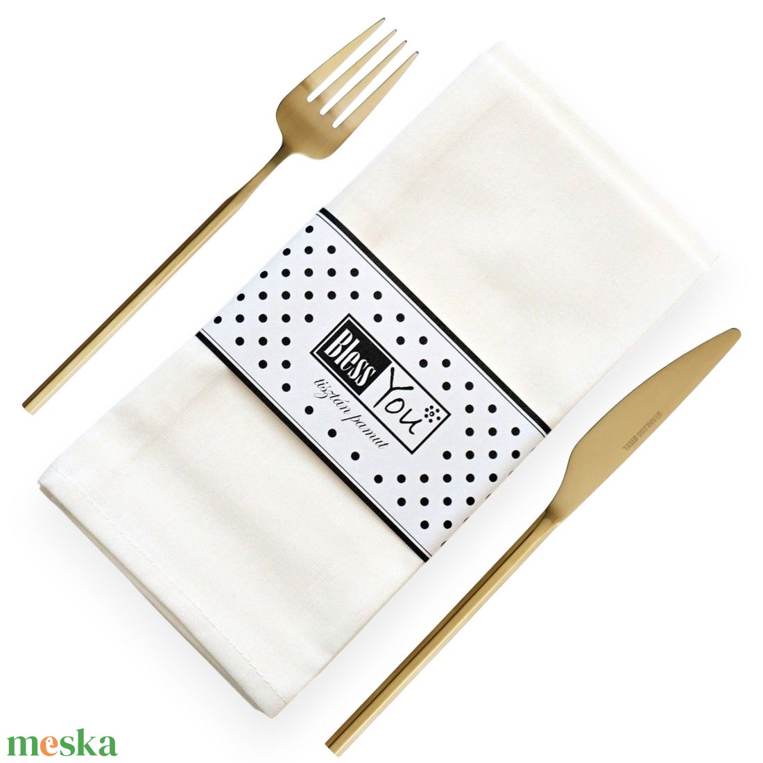 Pamut szalvéta, fehér - 33 cm, 2 db / pár - otthon & életmód - konyhafelszerelés, tálalás - konyhai textil - szalvéta - Meska.hu