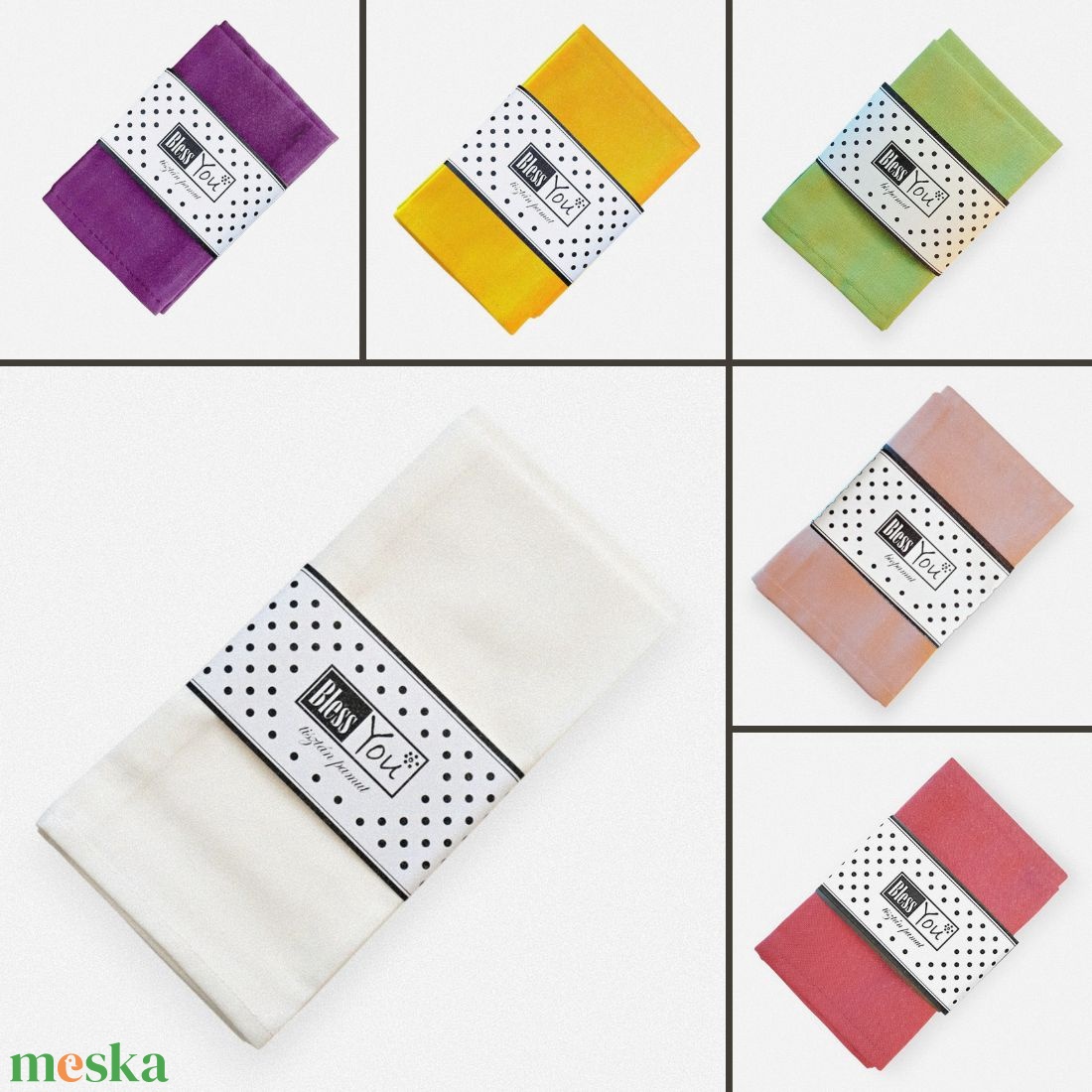 Pamut szalvéta UNI, egyszínű - választható színben és méretben, 2 db / pár - otthon & életmód - konyhafelszerelés, tálalás - konyhai textil - szalvéta - Meska.hu