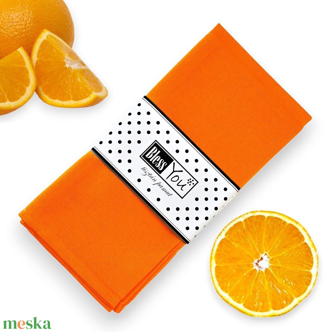 Pamut szalvéta, narancssárga - választható méretben, 2 db / pár - otthon & életmód - konyhafelszerelés, tálalás - konyhai textil - szalvéta - Meska.hu