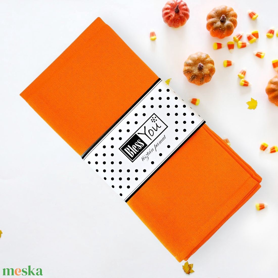 Pamut szalvéta, narancssárga - választható méretben, 2 db / pár - otthon & életmód - konyhafelszerelés, tálalás - konyhai textil - szalvéta - Meska.hu