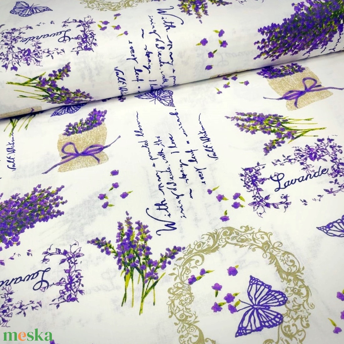 Pillangós levendulás textil szalvéta - 2 db - otthon & életmód - konyhafelszerelés, tálalás - konyhai textil - szalvéta - Meska.hu