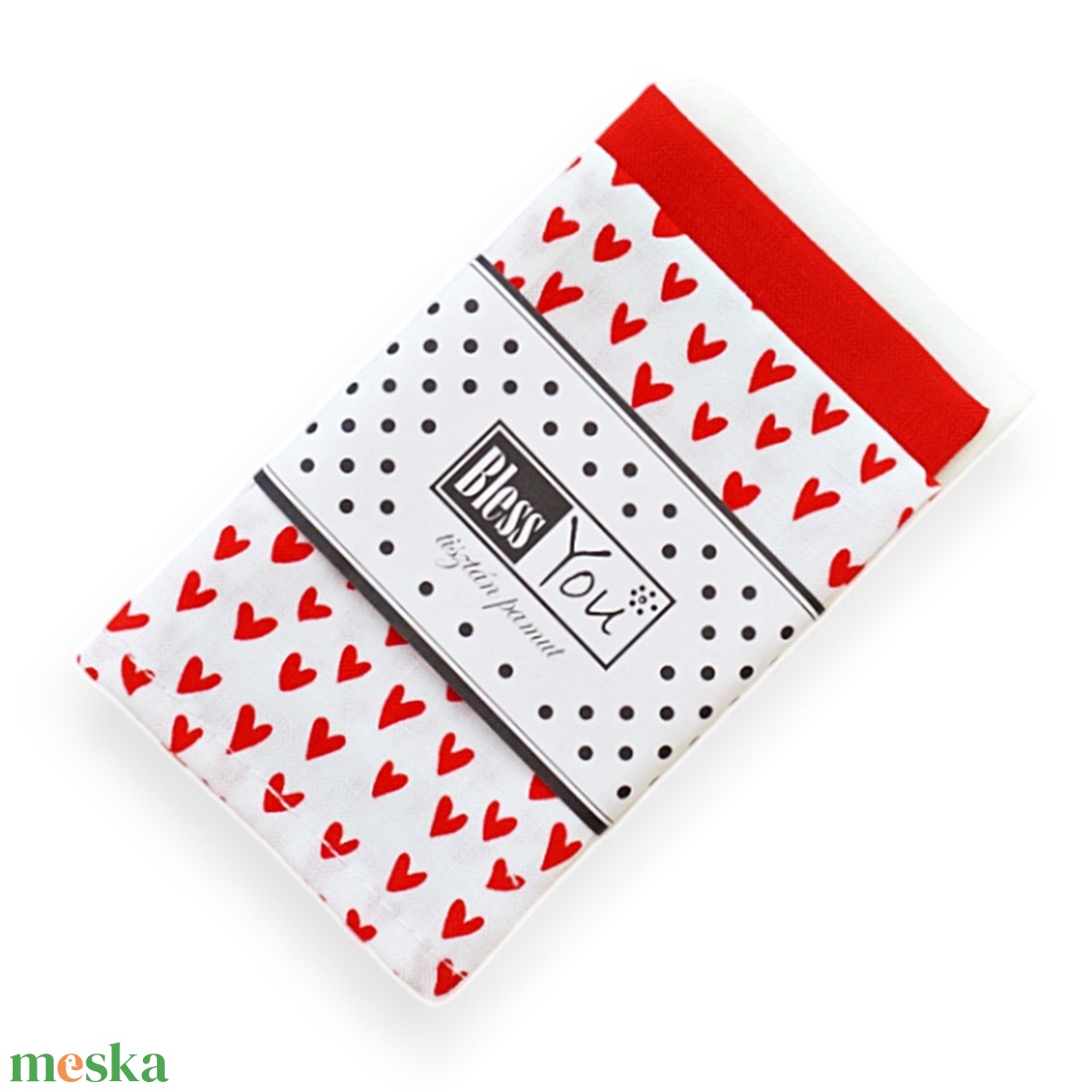 Anyák napi ajándék - puha zsebkendő szett szív mintával - szépségápolás - kozmetikai ajándékcsomag - Meska.hu