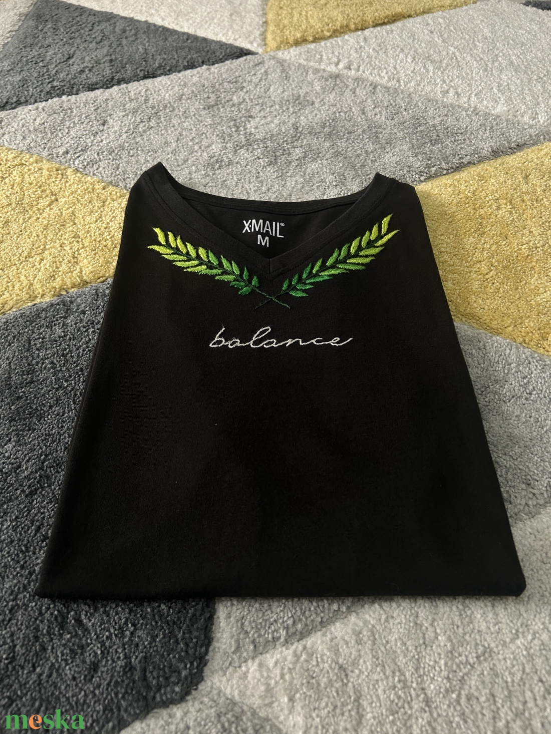 Green Leaf Balance férfi póló - ruha & divat - férfi ruha - póló - Meska.hu