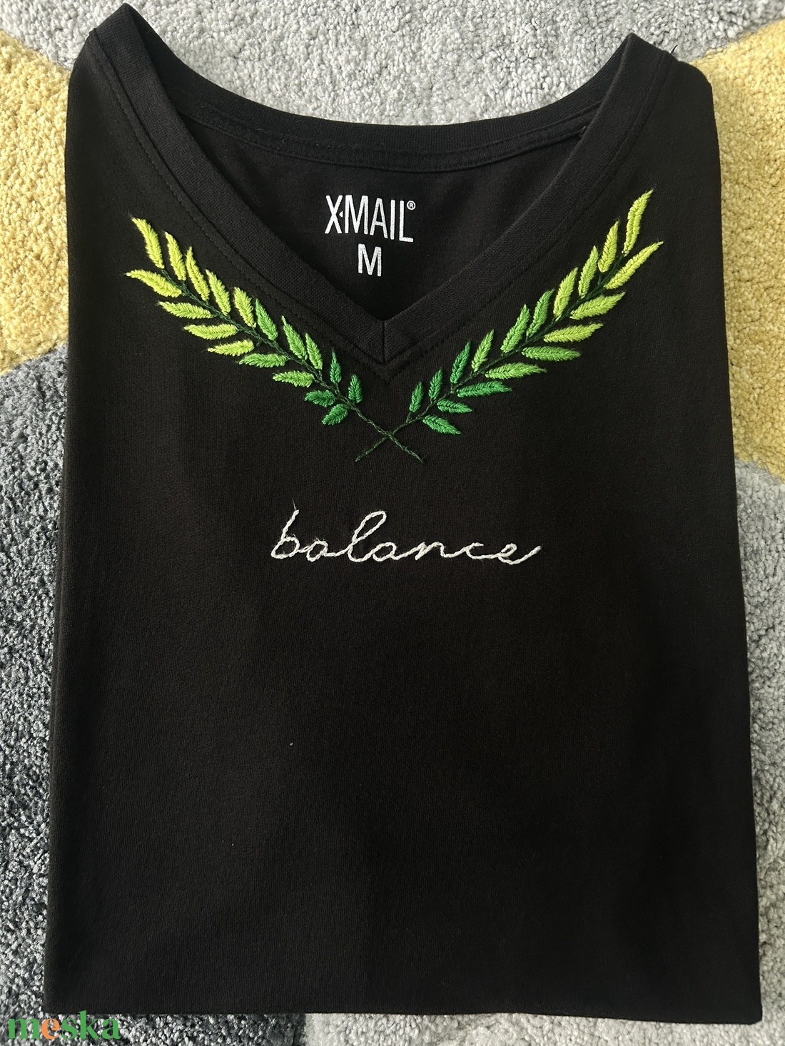 Green Leaf Balance férfi póló - ruha & divat - férfi ruha - póló - Meska.hu