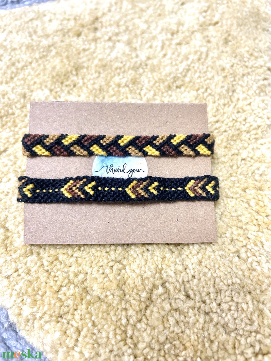 Kézzel készített csomózott karkötő szett - ékszer - karkötő - fonott karkötő - Meska.hu