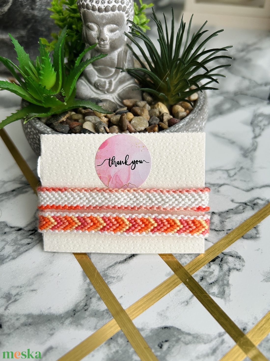 Kézműves csomózott karkötő - ékszer - karkötő - fonott karkötő - Meska.hu