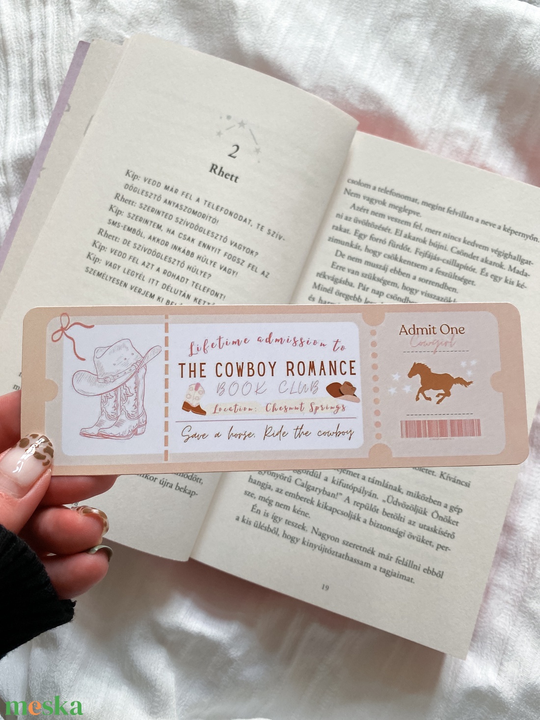 The cowboy romance Book Club - könyvjelző - könyv & zene - könyvjelző - Meska.hu