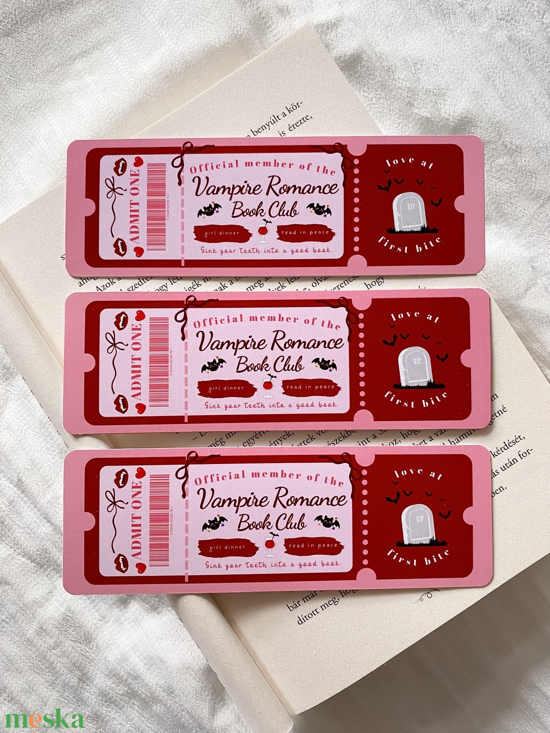 Vampire romance book club - könyvjelző - könyv & zene - könyvjelző - Meska.hu
