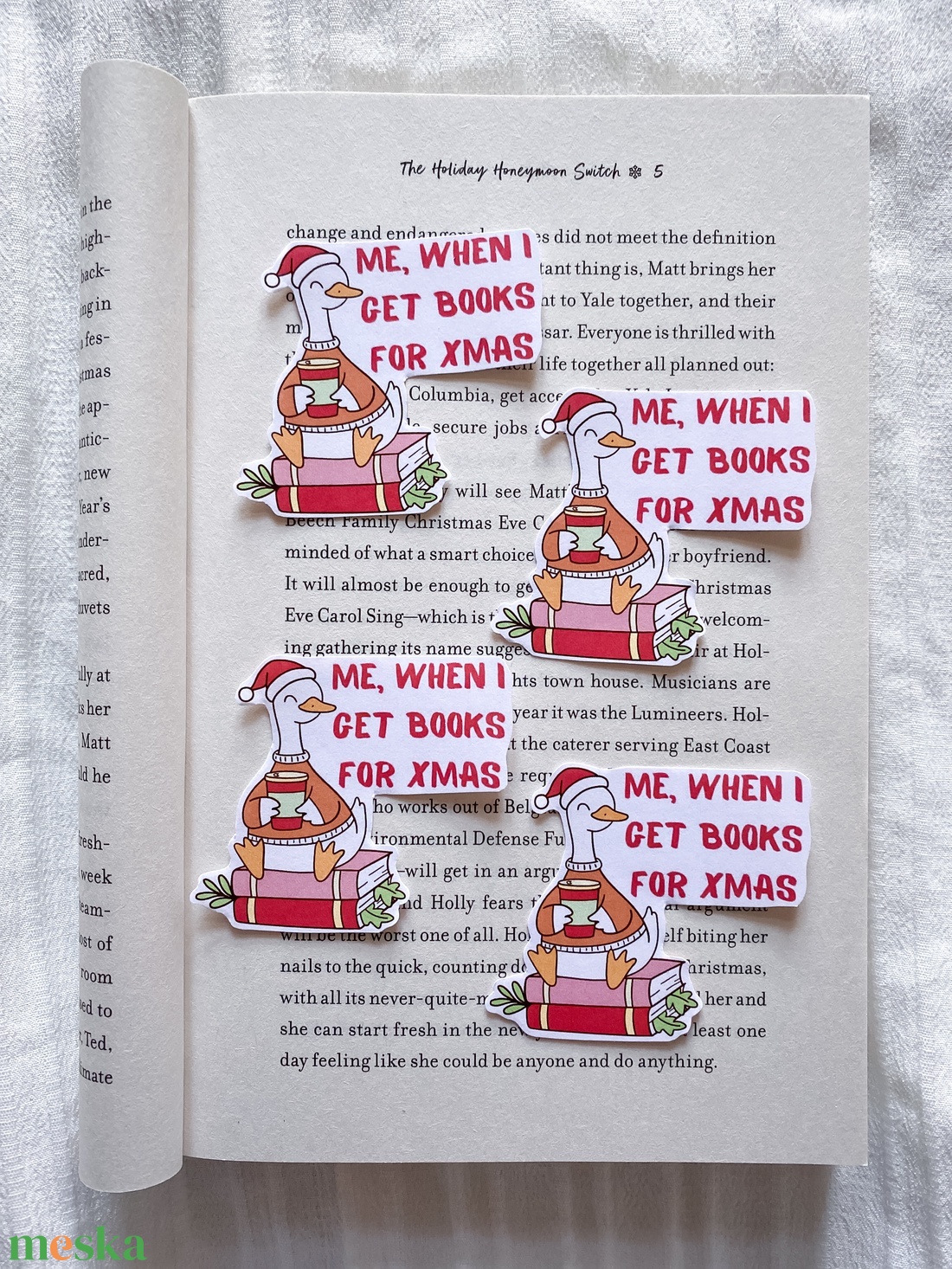 Me, when i get books for xmas - matrica - otthon & életmód - papír, írószer - matrica, matrica csomag - Meska.hu