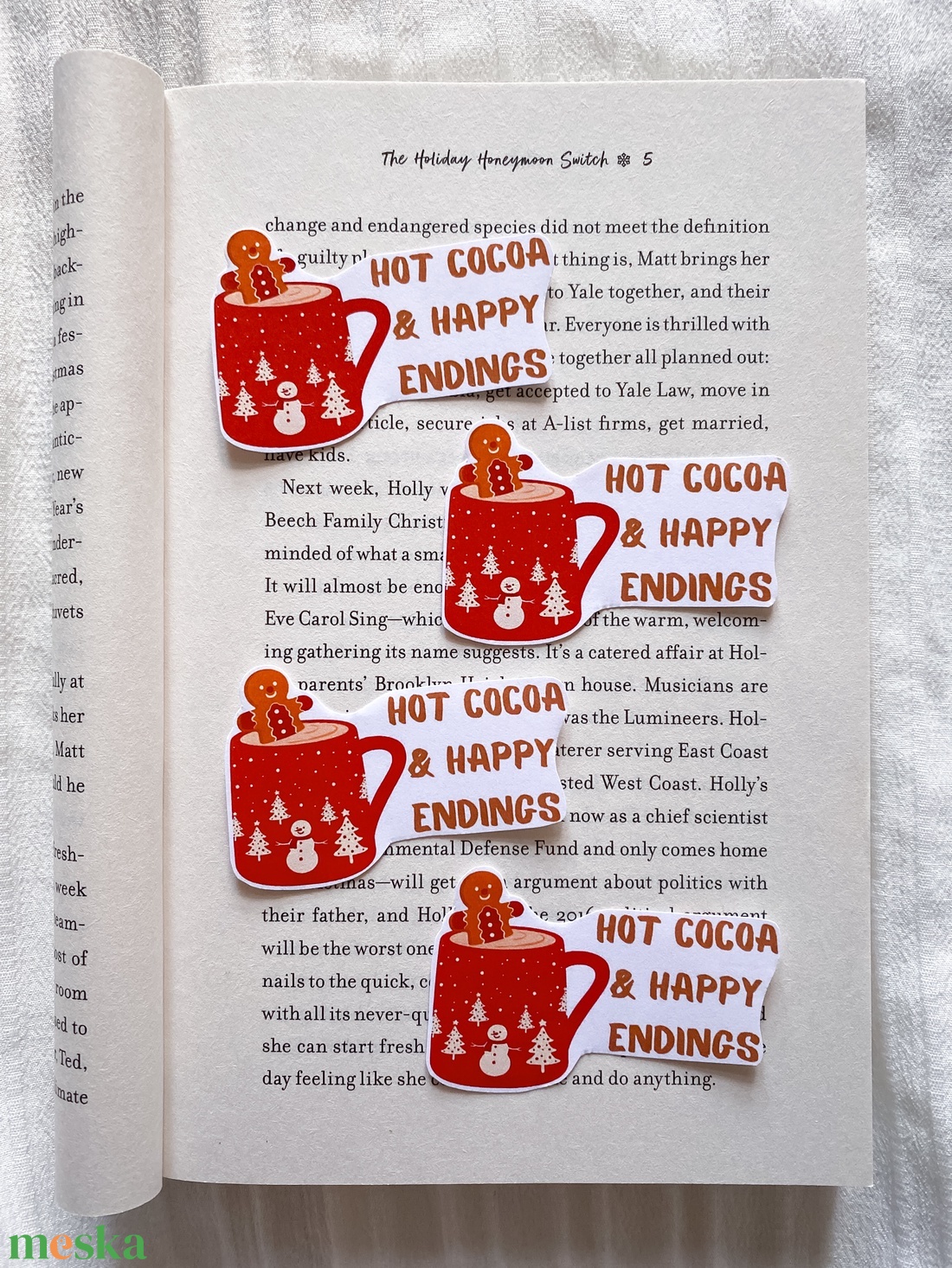 Hot coca and Happy endings - matrica - otthon & életmód - papír, írószer - matrica, matrica csomag - Meska.hu