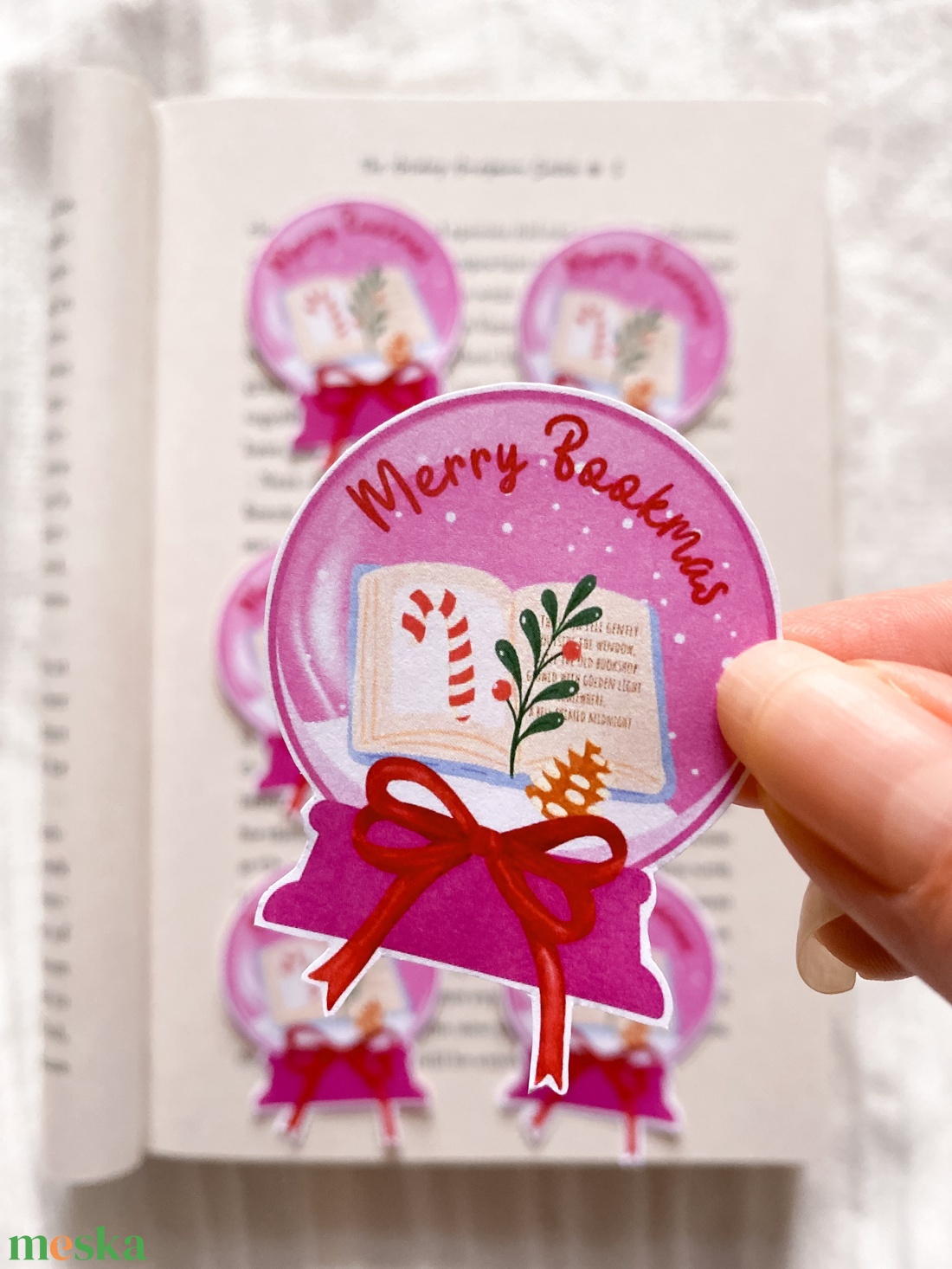 Merry Bookmas - matrica - otthon & életmód - papír, írószer - matrica, matrica csomag - Meska.hu