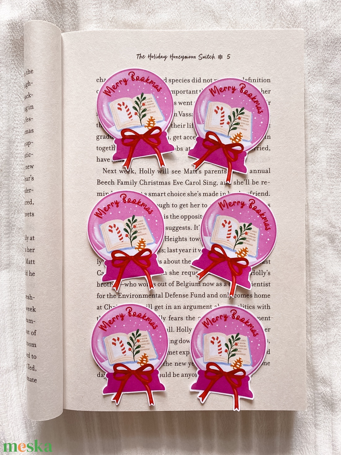Merry Bookmas - matrica - otthon & életmód - papír, írószer - matrica, matrica csomag - Meska.hu