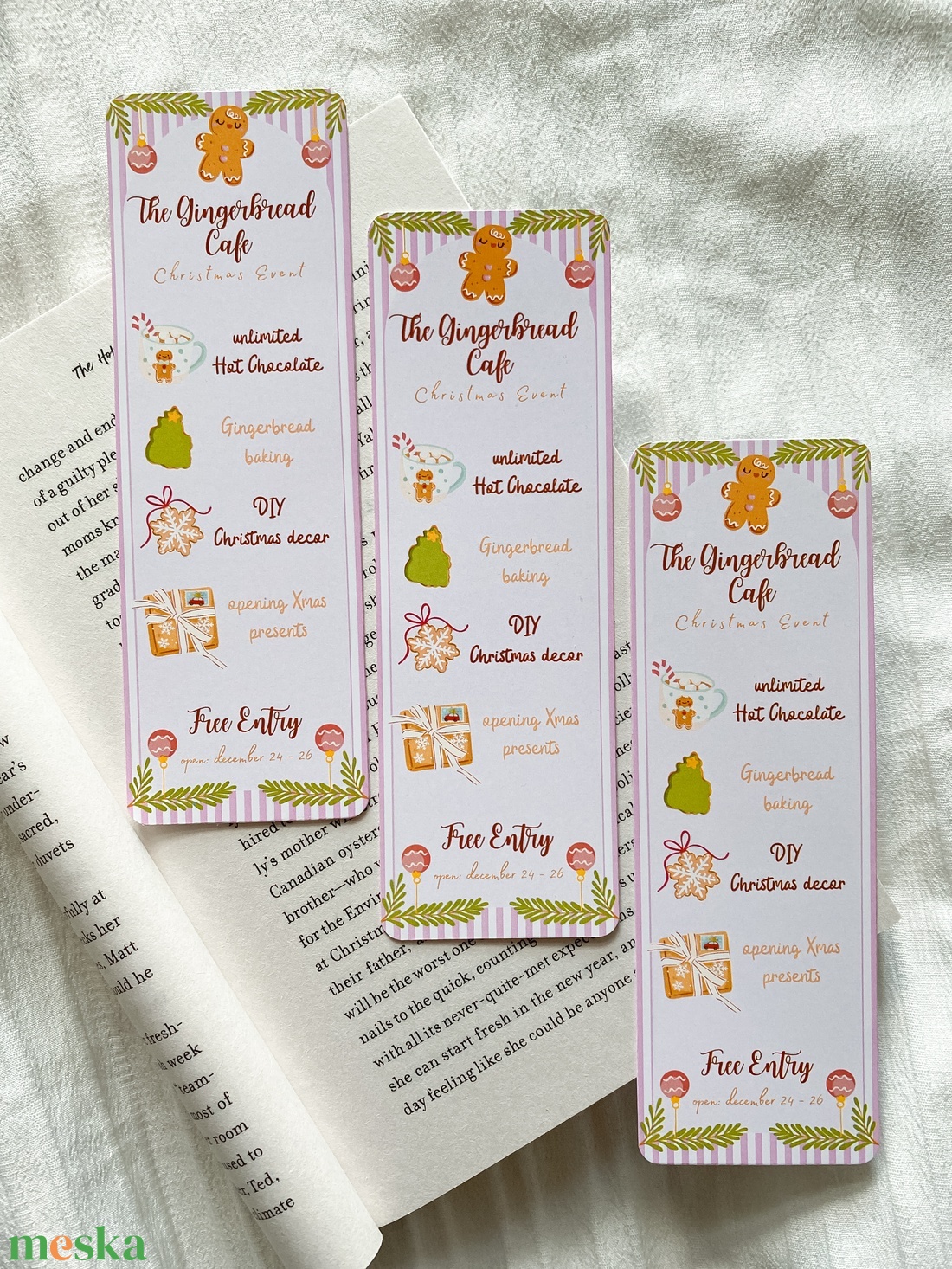 The Gingerbread Cafe - könyvjelző - könyv & zene - könyvjelző - Meska.hu