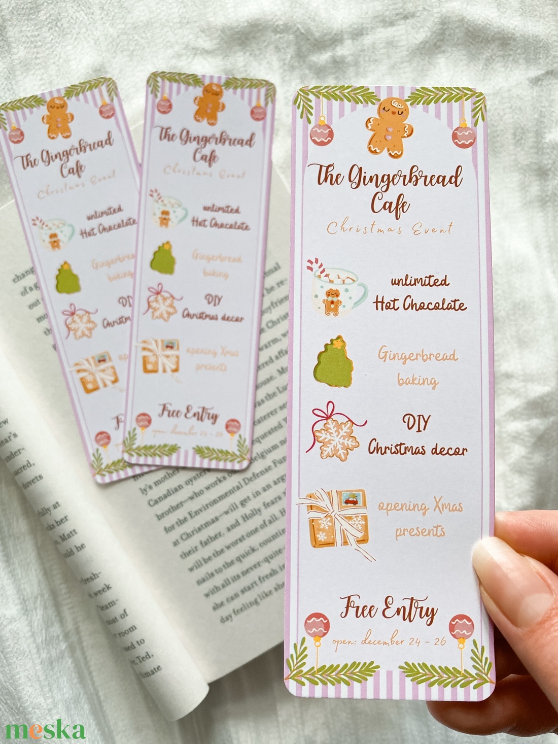 The Gingerbread Cafe - könyvjelző - könyv & zene - könyvjelző - Meska.hu