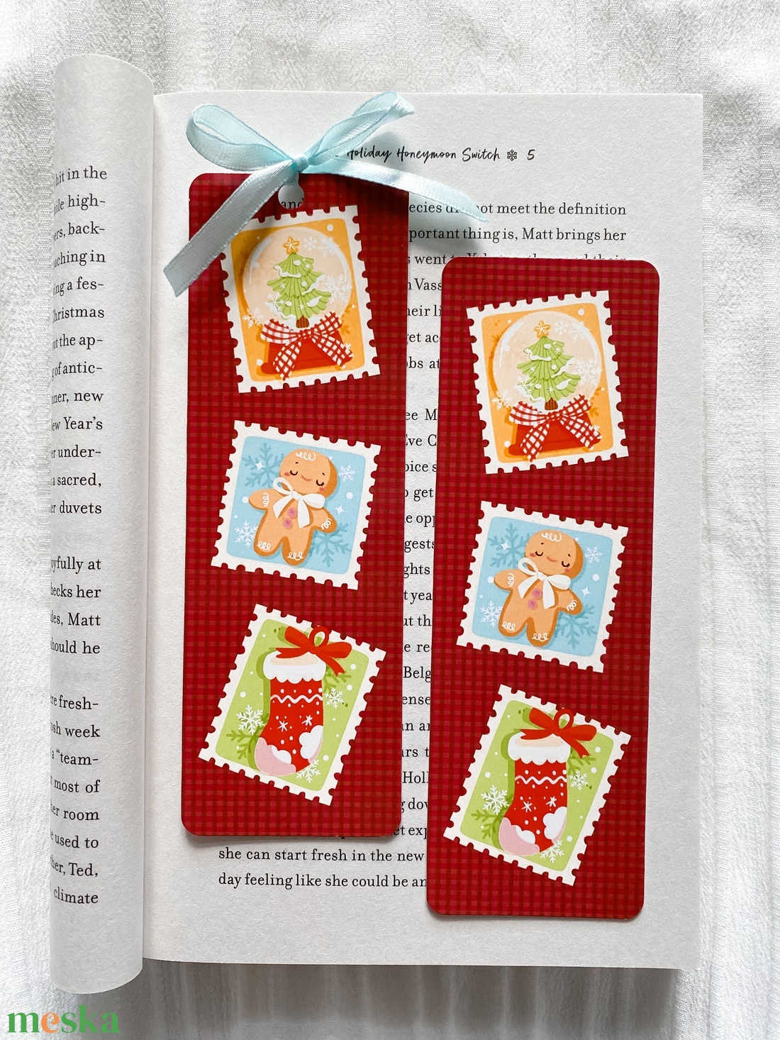 Karácsonyi mintás - könyvjelző - könyv & zene - könyvjelző - Meska.hu