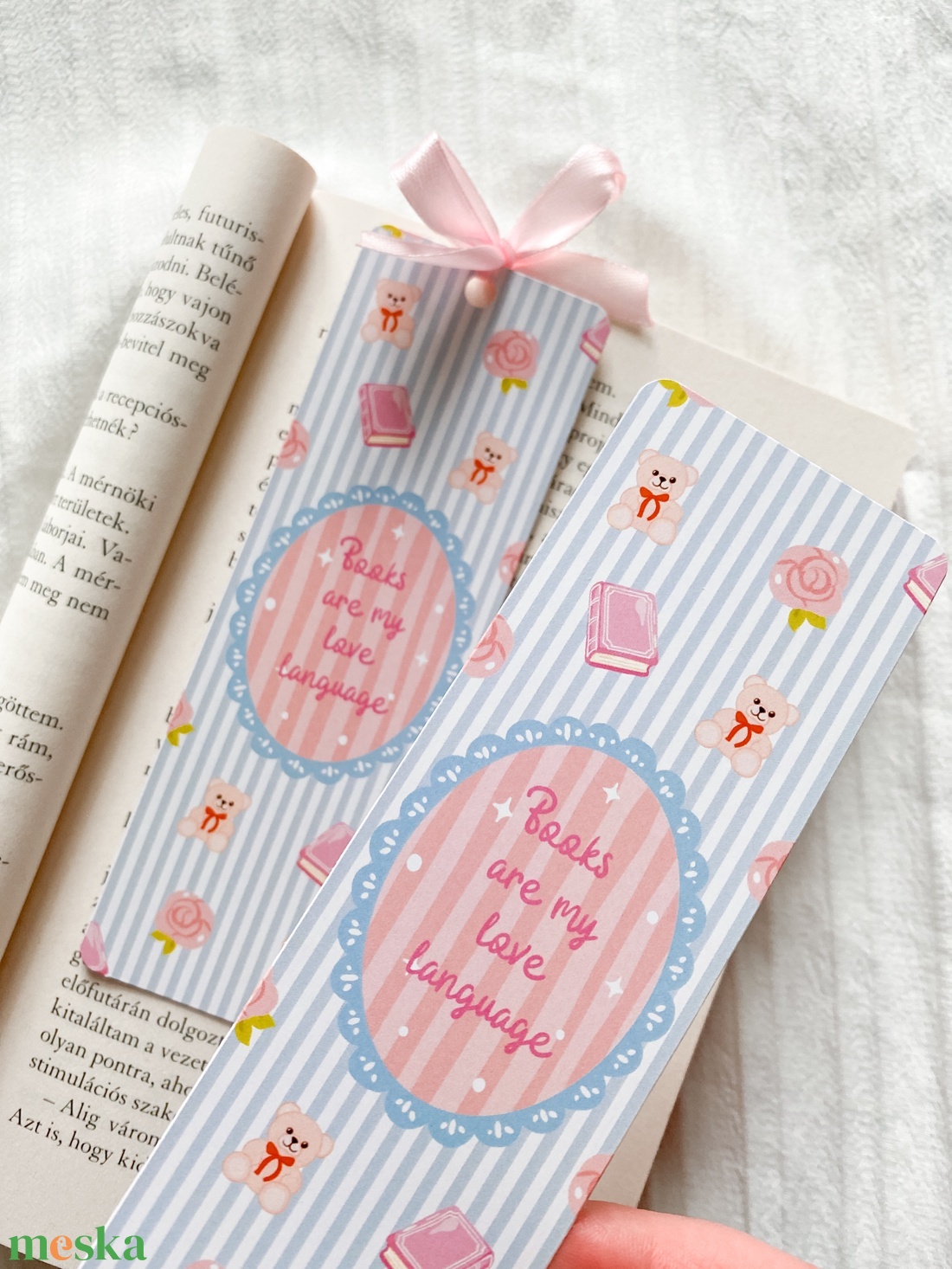 Books are my love language - könyvjelző - könyv & zene - könyvjelző - Meska.hu