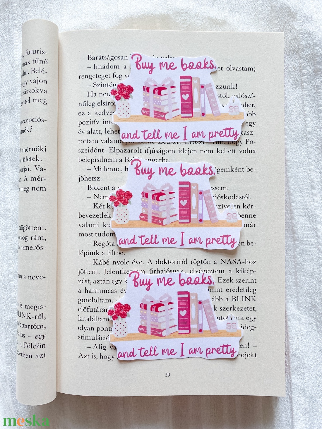 Buy me books and tell me I am pretty - matrica - otthon & életmód - papír, írószer - matrica, matrica csomag - Meska.hu