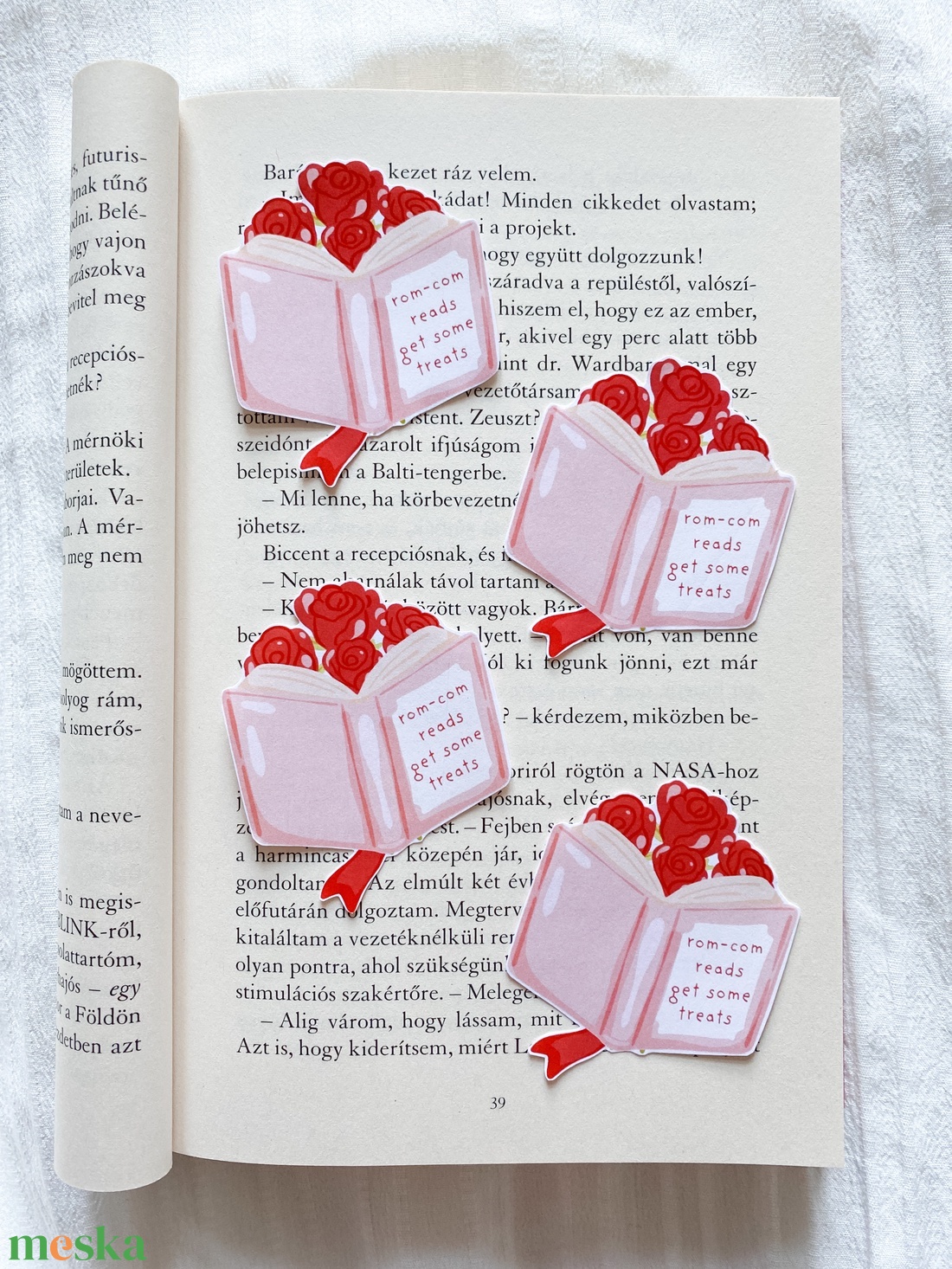 Rom-com reads, get some treats - matrica - otthon & életmód - papír, írószer - matrica, matrica csomag - Meska.hu