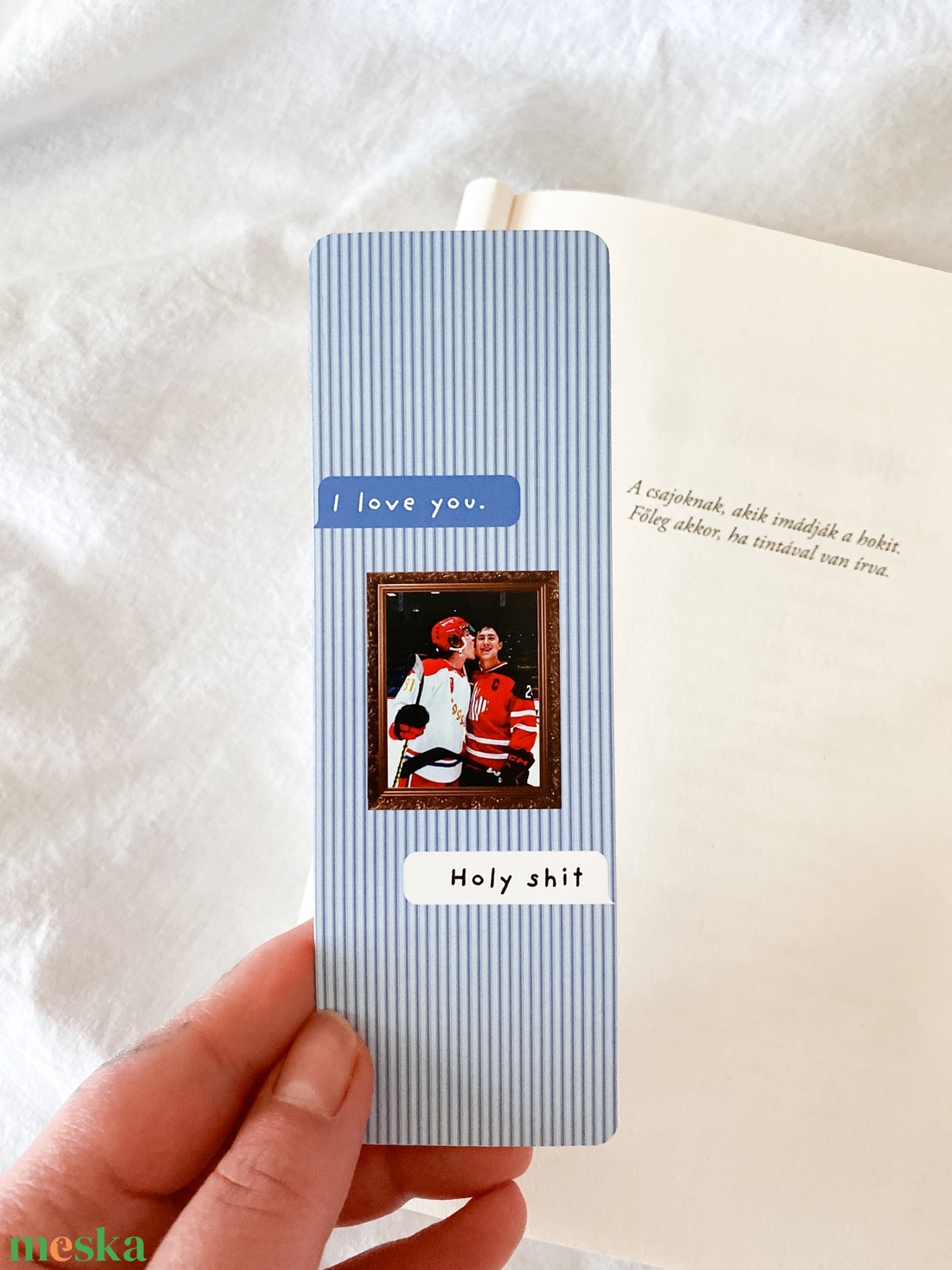 I love you - Holy shit (Heated Rivalry) - könyvjelző - könyv & zene - könyvjelző - Meska.hu