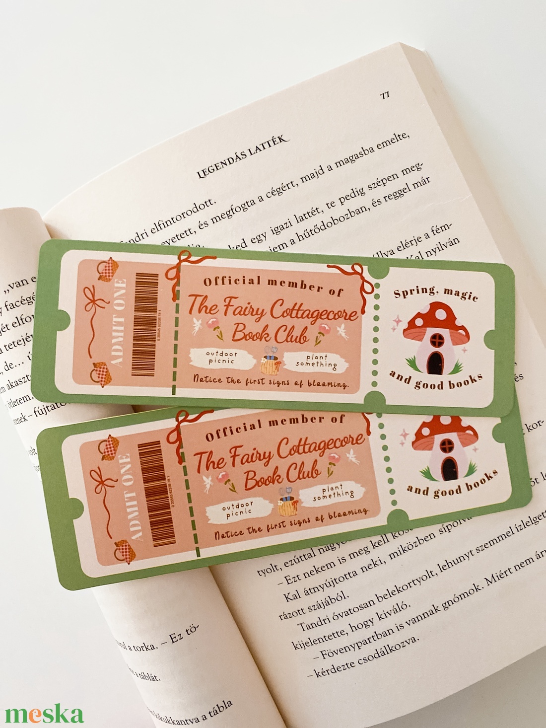 The Fairy Cottagecore - Book Club - könyvjelző - könyv & zene - könyvjelző - Meska.hu