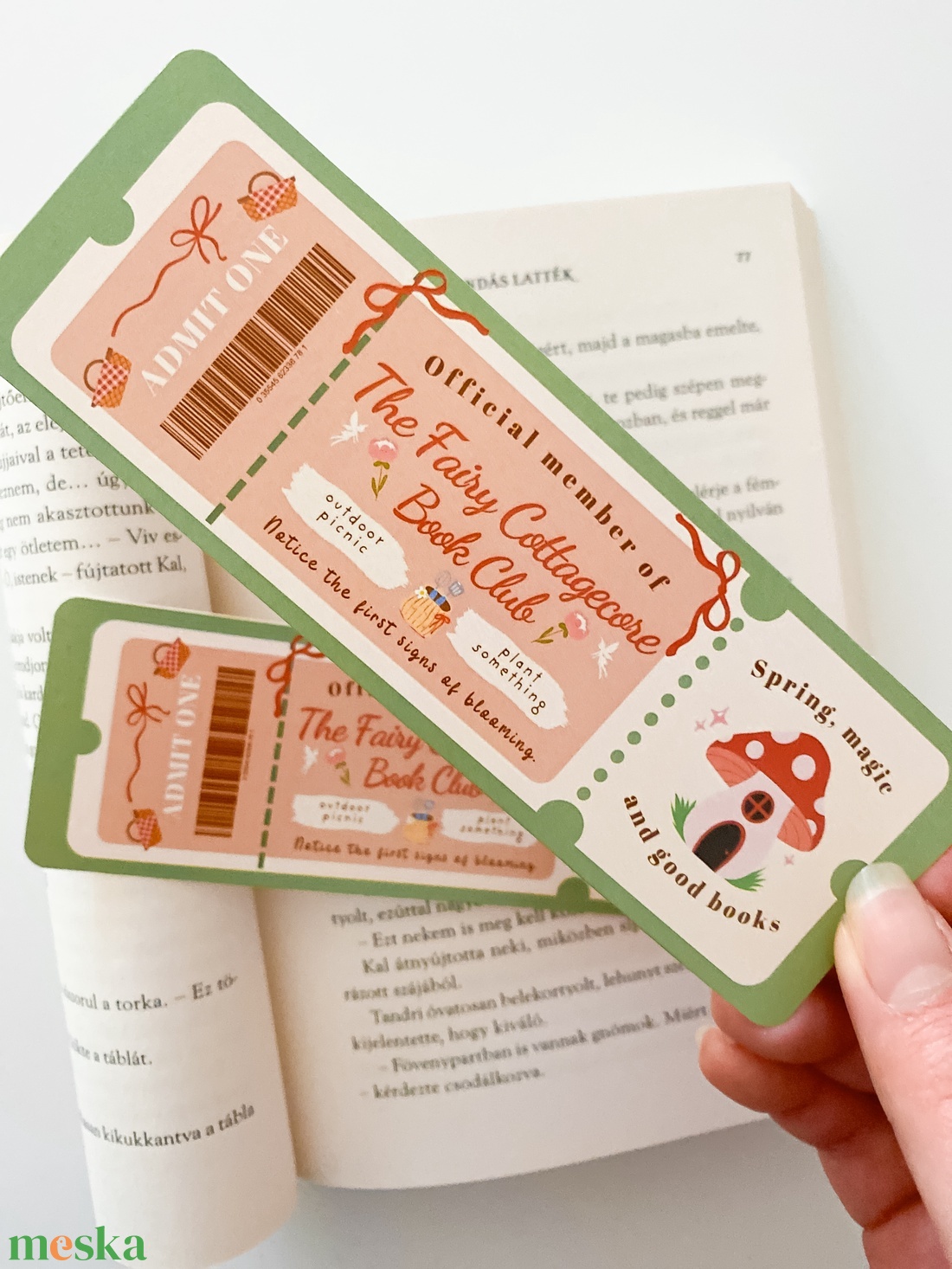 The Fairy Cottagecore - Book Club - könyvjelző - könyv & zene - könyvjelző - Meska.hu