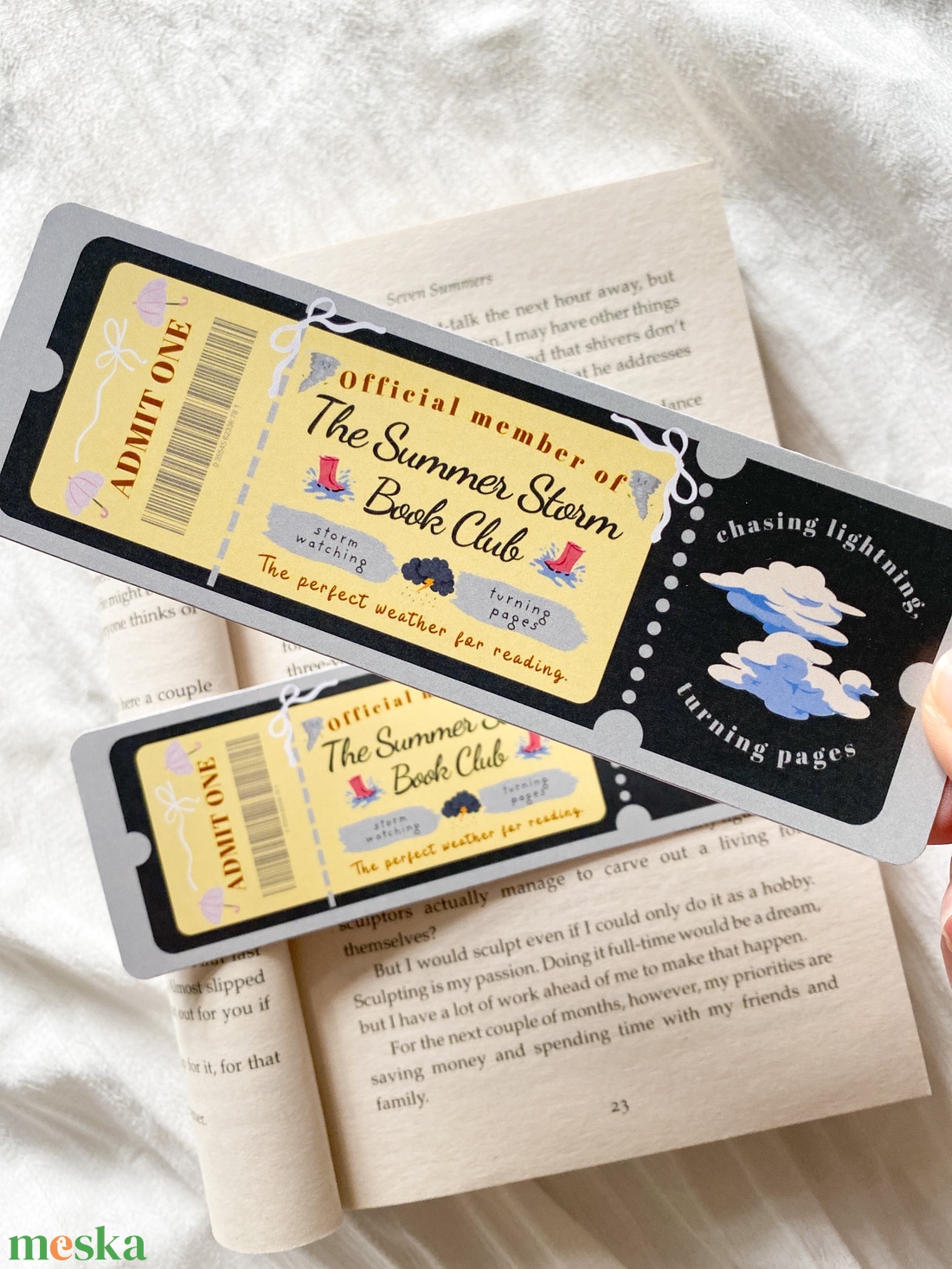 The Summer Storm - Book Club - könyvjelző - könyv & zene - könyvjelző - Meska.hu