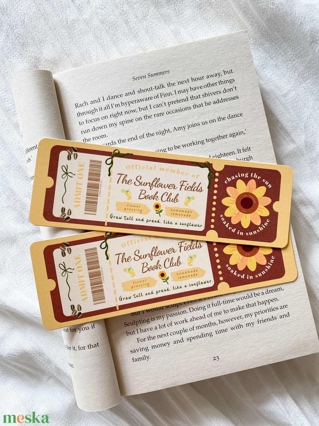 The Sunflower Fields - Book Club - könyvjelző - könyv & zene - könyvjelző - Meska.hu