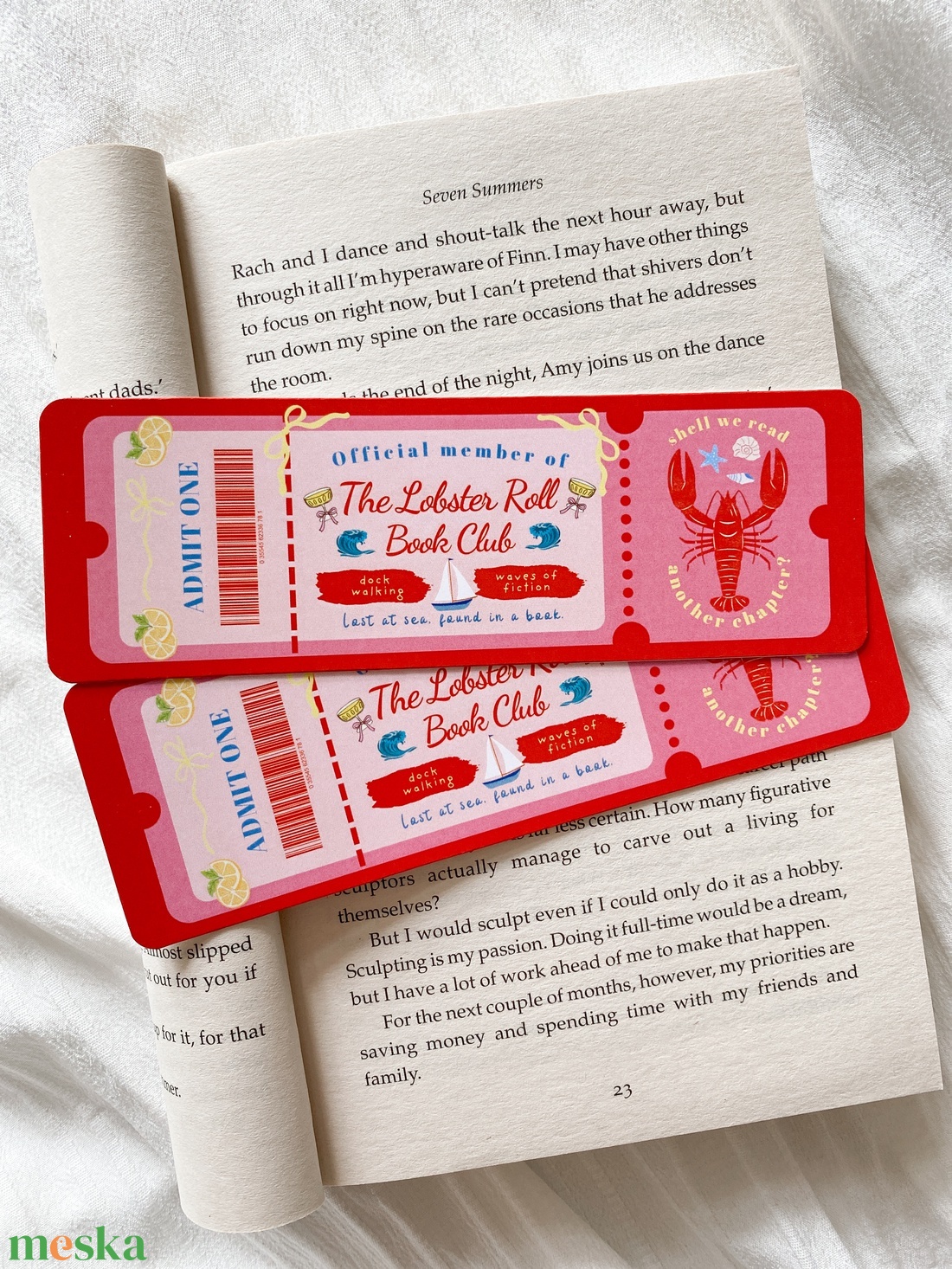 The Lobster Roll - Book Club - könyvjelző - könyv & zene - könyvjelző - Meska.hu
