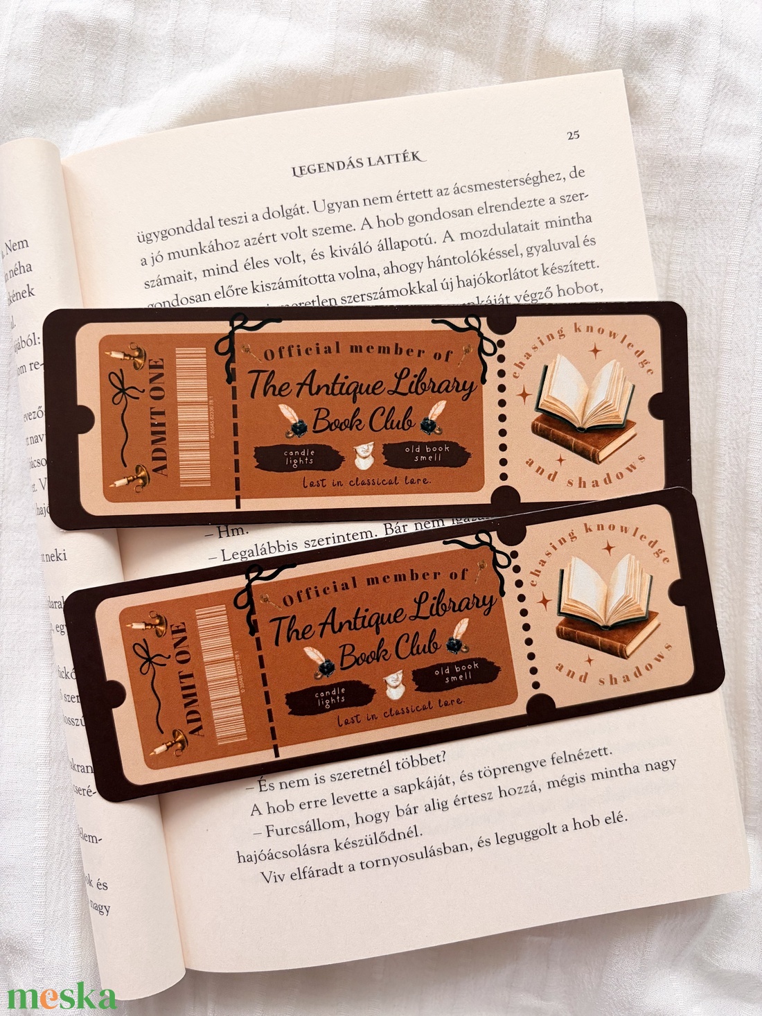 The Antique Library book club - könyvjelző - könyv & zene - könyvjelző - Meska.hu