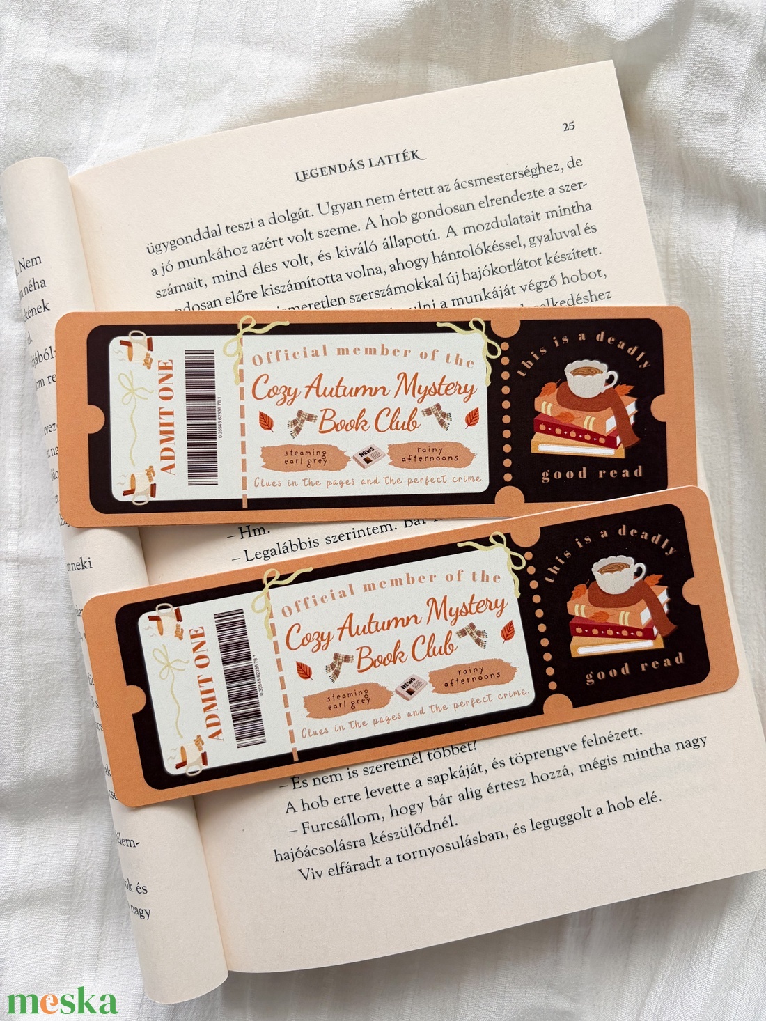 Cozy Autumn Mystery book club - könyvjelző - könyv & zene - könyvjelző - Meska.hu