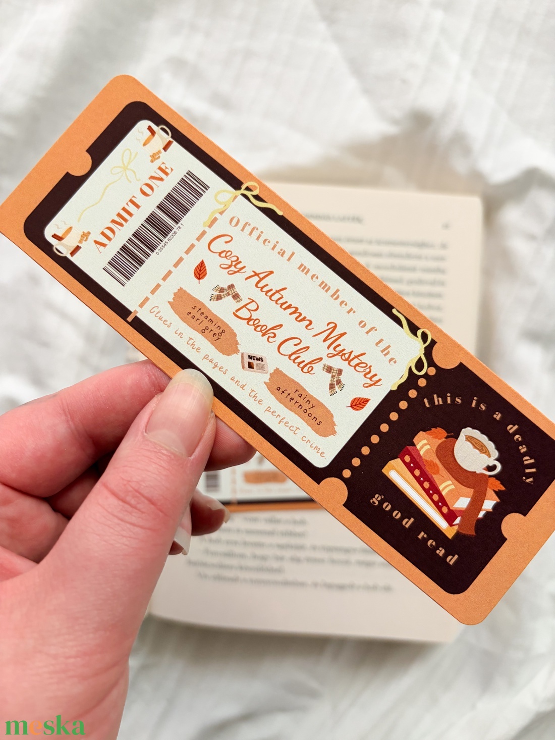 Cozy Autumn Mystery book club - könyvjelző - könyv & zene - könyvjelző - Meska.hu
