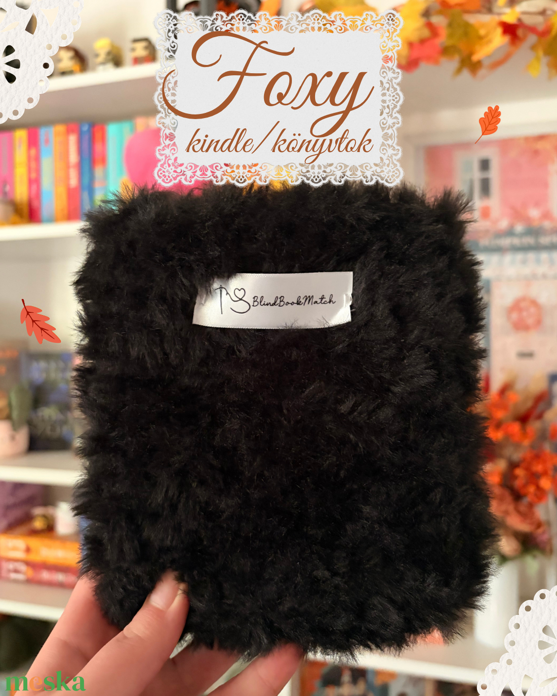 Foxy - Horgolt könyv/kindle tok - könyv & zene - könyvtok - Meska.hu