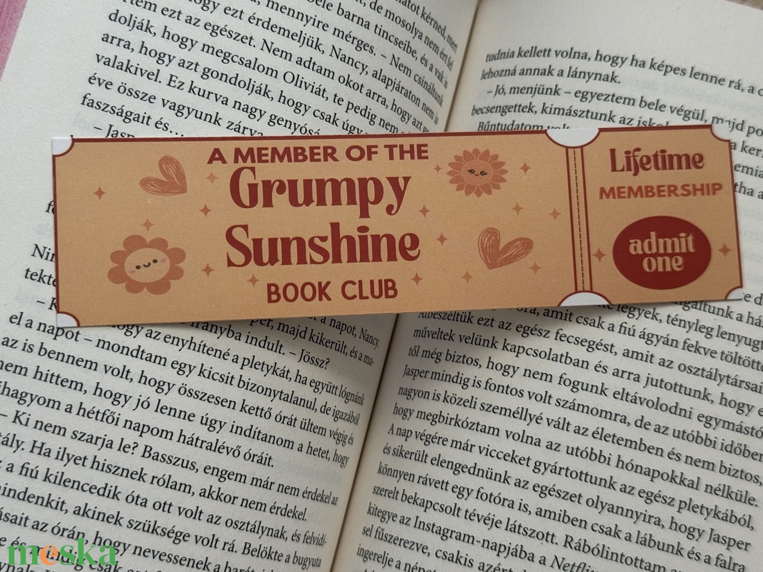 Grumpy Sunshine - könyvjelző  - könyv & zene - könyvjelző - Meska.hu