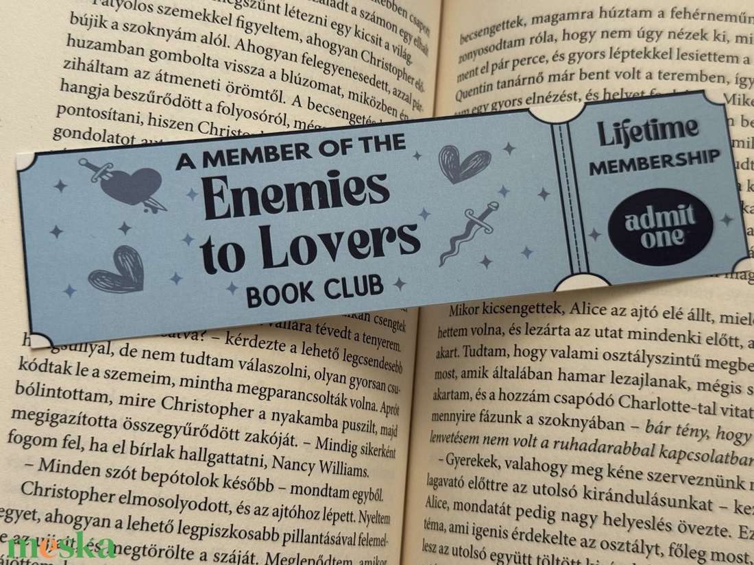 Enemies to lovers - könyvjelző  - könyv & zene - könyvjelző - Meska.hu