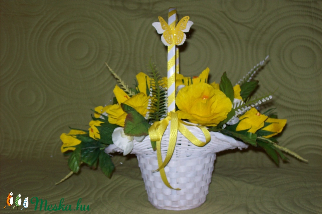 Csokicsokor 15 szál sárga rózsából - otthon & lakás - dekoráció - virágdísz és tartó - csokor & virágdísz - Meska.hu
