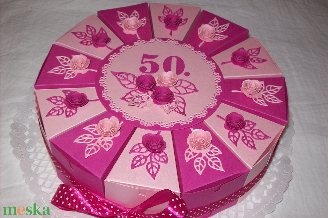 Pénzajándék átadó torta - pink-barack, közepes - otthon & életmód - papír, írószer - ajándékozás kellékei - papírtorta - Meska.hu Pénzajándék átadó torta - pink-barack, közepes - otthon & életmód - papír, írószer - ajándékozás kellékei - papírtorta - Meska.hu