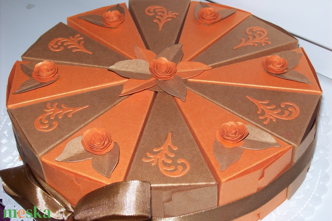 Pénzajándék átadó torta - narancs-fahéj, közepes - otthon & életmód - papír, írószer - ajándékozás kellékei - papírtorta - Meska.hu Pénzajándék átadó torta - narancs-fahéj, közepes - otthon & életmód - papír, írószer - ajándékozás kellékei - papírtorta - Meska.hu