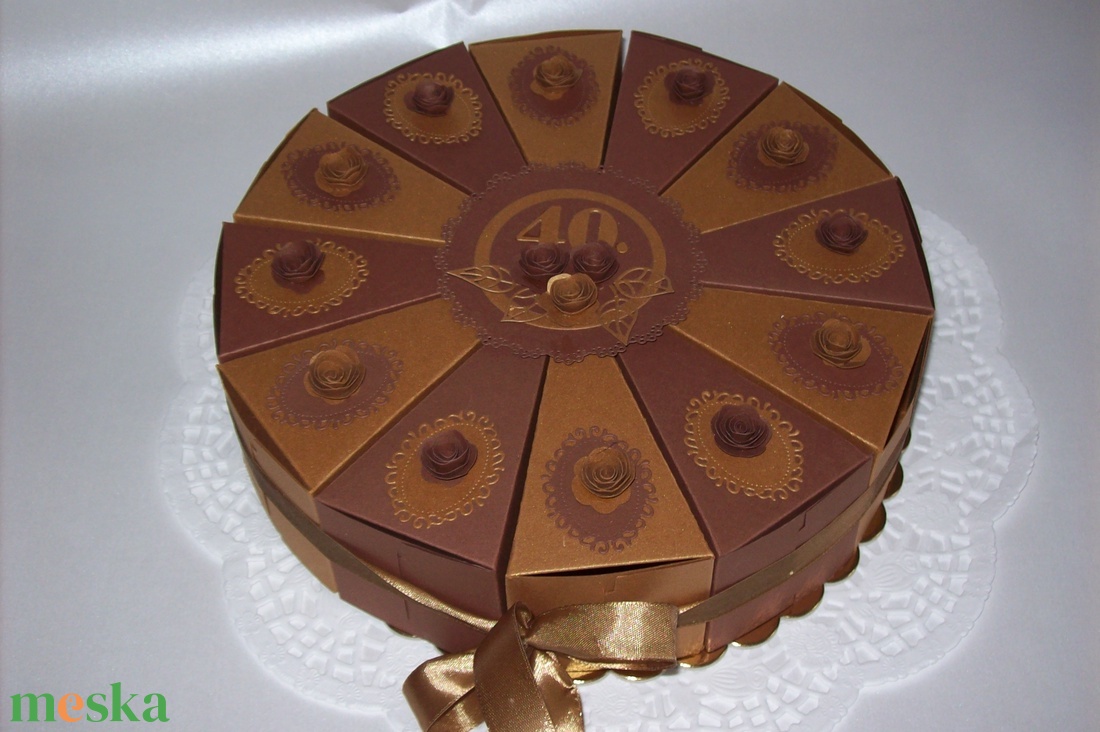 Pénzajándék átadó torta- aranycsokoládé, közepes - otthon & életmód - papír, írószer - ajándékozás kellékei - papírtorta - Meska.hu Pénzajándék átadó torta- aranycsokoládé, közepes - otthon & életmód - papír, írószer - ajándékozás kellékei - papírtorta - Meska.hu