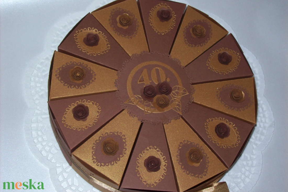 Pénzajándék átadó torta- aranycsokoládé, közepes - otthon & életmód - papír, írószer - ajándékozás kellékei - papírtorta - Meska.hu Pénzajándék átadó torta- aranycsokoládé, közepes - otthon & életmód - papír, írószer - ajándékozás kellékei - papírtorta - Meska.hu