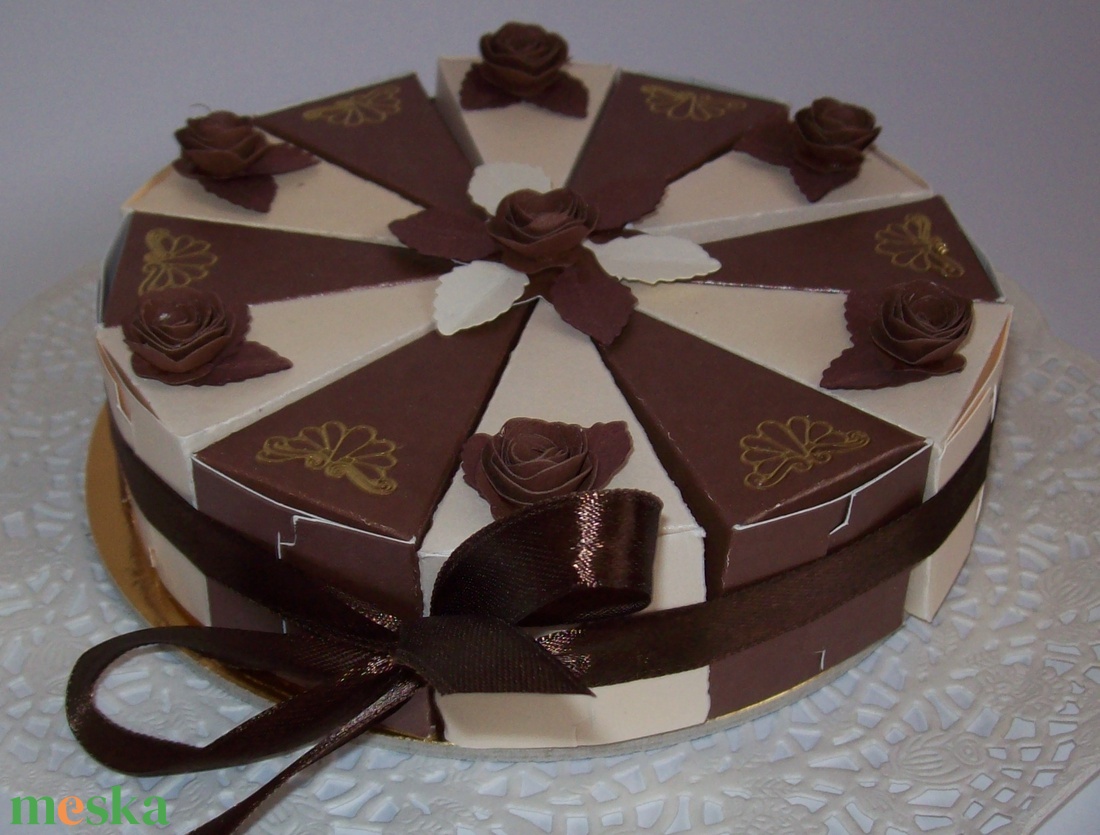 Pénzajándék átadó torta- csoki-vanília, mini - otthon & életmód - papír, írószer - ajándékozás kellékei - papírtorta - Meska.hu Pénzajándék átadó torta- csoki-vanília, mini - otthon & életmód - papír, írószer - ajándékozás kellékei - papírtorta - Meska.hu