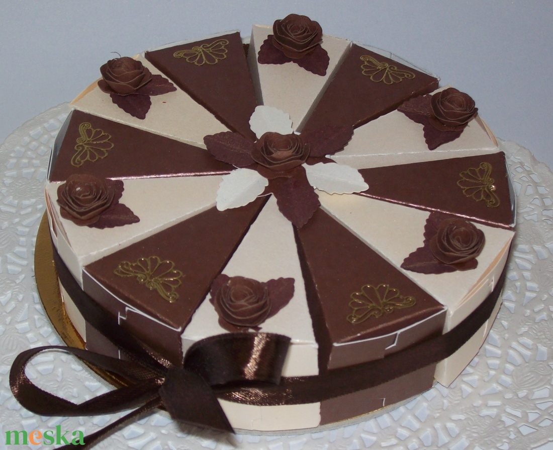 Pénzajándék átadó torta- csoki-vanília, mini - otthon & életmód - papír, írószer - ajándékozás kellékei - papírtorta - Meska.hu Pénzajándék átadó torta- csoki-vanília, mini - otthon & életmód - papír, írószer - ajándékozás kellékei - papírtorta - Meska.hu