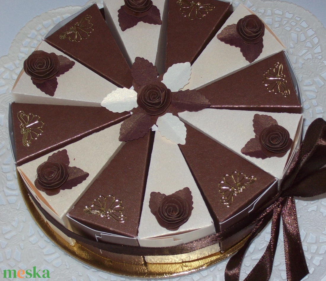 Pénzajándék átadó torta- csoki-vanília, mini - otthon & életmód - papír, írószer - ajándékozás kellékei - papírtorta - Meska.hu Pénzajándék átadó torta- csoki-vanília, mini - otthon & életmód - papír, írószer - ajándékozás kellékei - papírtorta - Meska.hu
