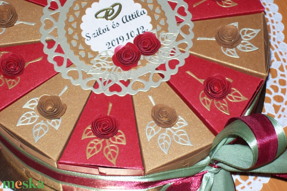 Pénzajándék átadó torta- közepes, aranyló ősz - esküvő - emlék & ajándék - nászajándék - esküvői pénzátadó boríték, kártya - Meska.hu Pénzajándék átadó torta- közepes, aranyló ősz - esküvő - emlék & ajándék - nászajándék - esküvői pénzátadó boríték, kártya - Meska.hu