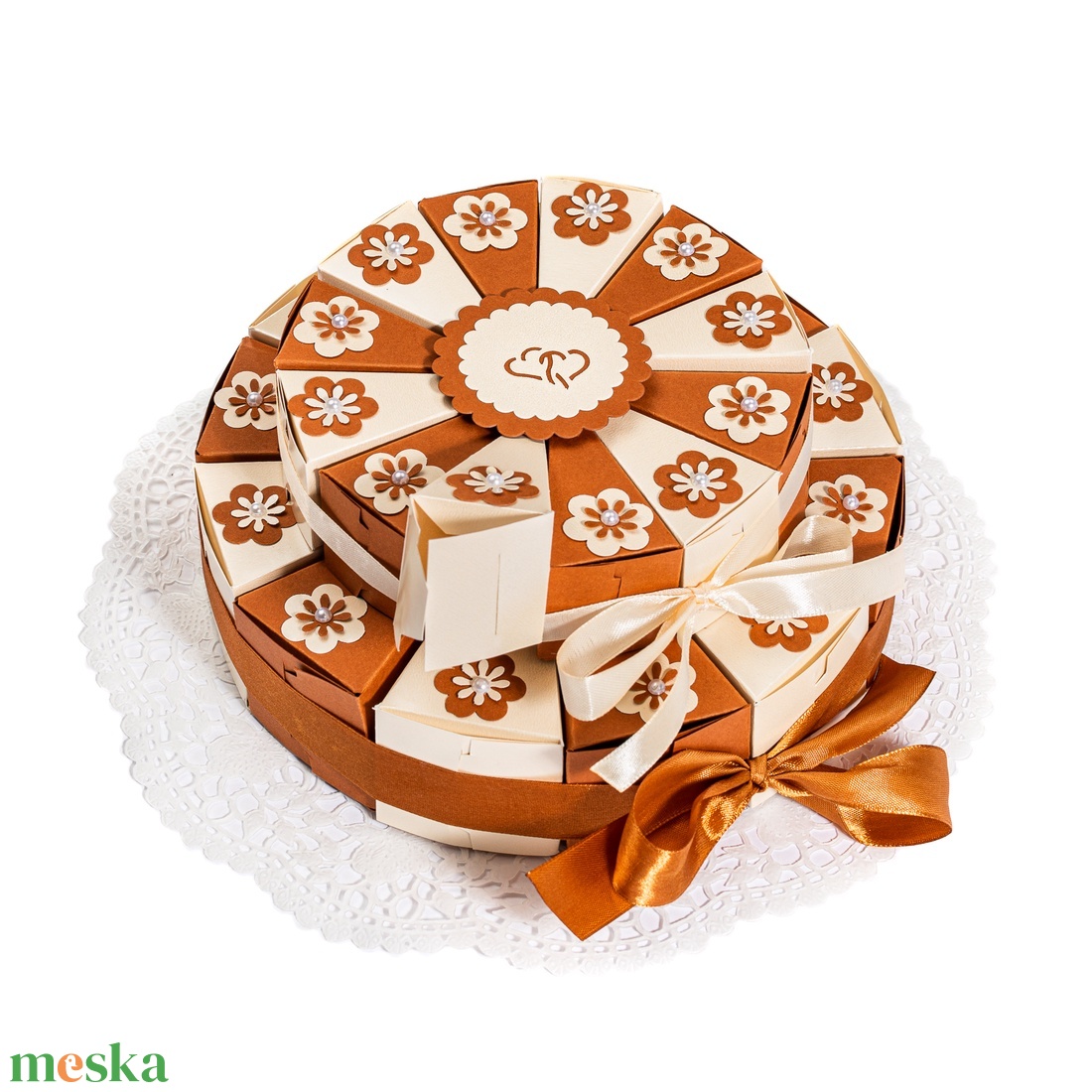 Pénzajándék átadó torta- emeletes, krém- karamell - esküvő - emlék & ajándék - nászajándék - esküvői pénzátadó boríték, kártya - Meska.hu Pénzajándék átadó torta- emeletes, krém- karamell - esküvő - emlék & ajándék - nászajándék - esküvői pénzátadó boríték, kártya - Meska.hu