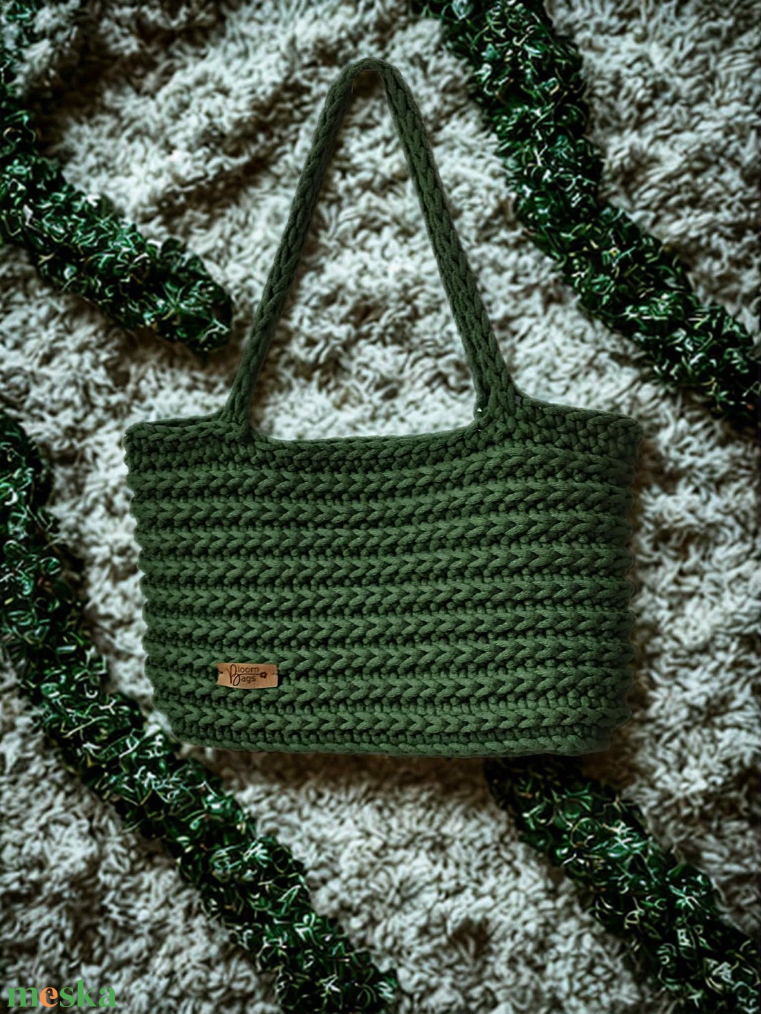 Daisy  horgolt váll- és kézitáska  - táska & tok - kézitáska & válltáska - kézitáska - Meska.hu