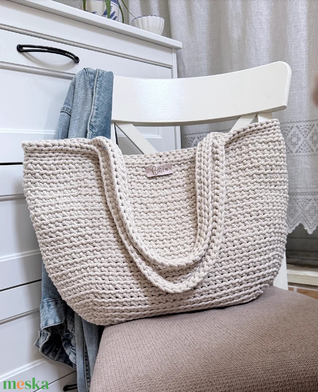 Lilac shopper - táska & tok - kézitáska & válltáska - válltáska - Meska.hu